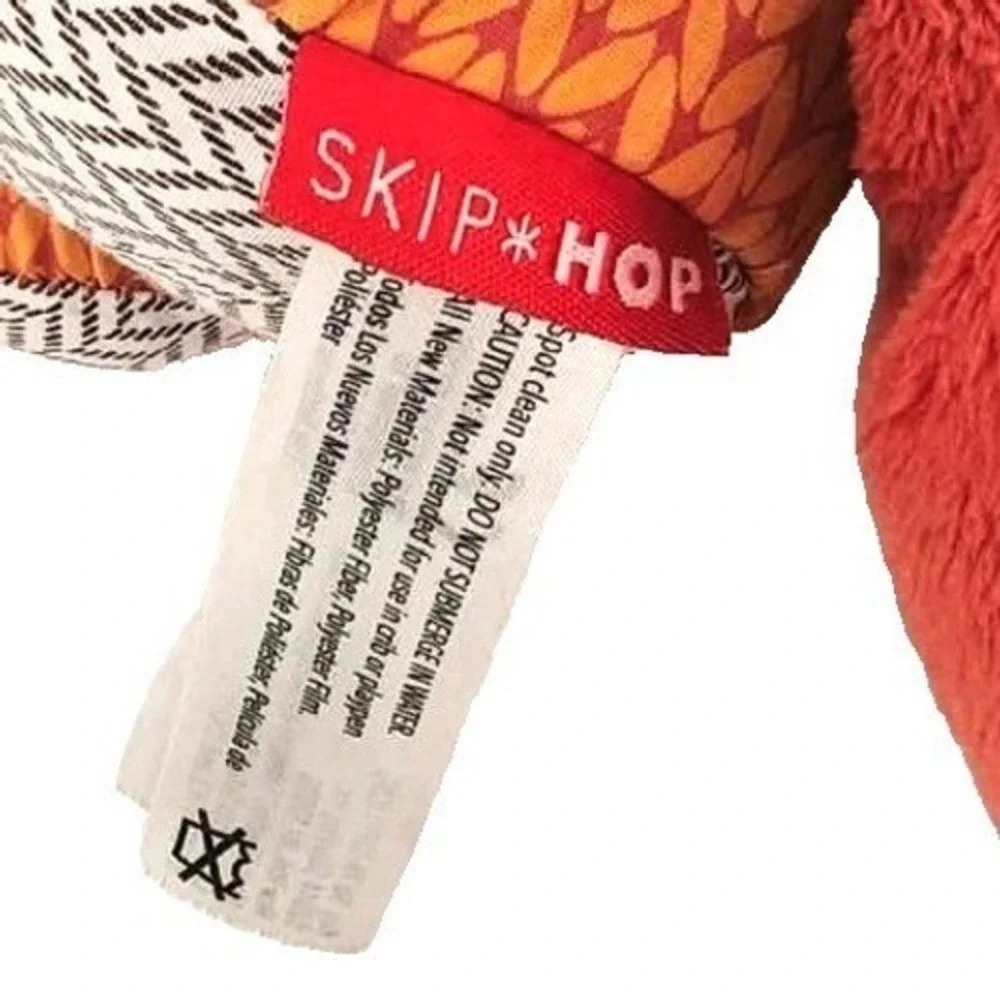 Skip Hop Activity Toy Orange Bandana‎ Buddies Fox Plush Rattle Teether